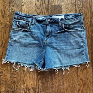 Pilcro & the Letterpress Hyphen Denim Cutoff Shorts Size 28 Distressed